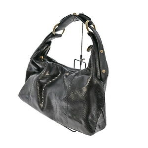 Gucci Handbag Python Leather Black